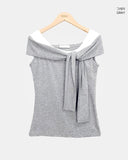 Cornell Off-shoulder Short Sleeve T-shirt