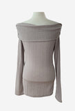 Draped Eyelet Off-shoulder Top