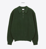 Pine washable collar knit