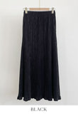 Linda Banding Pleated Maxi Long Skirt