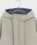 Pump Check Color Matching Hood Bomber Padding Jumper