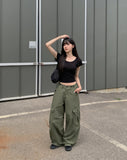 Petty Big Cargo Two Buckle Wide Pants