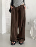 Muskin Banded Pigmented Cotton Wide Pants