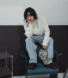 Clo damage loose fit knitwear
