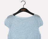 Beool summer see-through wool cap sleeve short-sleeved knitwear