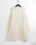 [MADE] Flute Ribbon Strap Punching Waves Knit One Piece