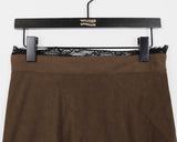 Binp Lace Corduroy Cut Midi Skirt