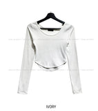 [U-BASIC] Mizuko crop round fleece long sleeves