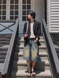 Boma catwash bermuda denim pants