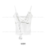 Liv Unbalance Lace Wrap Crop Sleeveless