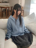 Lyle Mohair Hooded Knit Cardigan