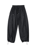 Diepin snap balloon denim pants