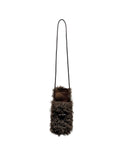 Chewy Shearling Fur Toggle Crossbody Bag