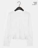 Nais Frill Layered Round Long Sleeve T-Shirt