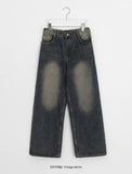 Kelponi Washed Denim Wide Pants