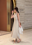 Lapid Pleats Sleeveless Long One Piece (Strap set)