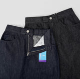 Summer Cooling Non-Fade Back Slit Loose H-Line Long Denim Skirt