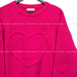 (UNISEX) Cable Heart Round Knitwear