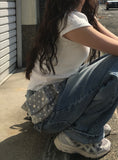 Riggers Backpocket Washing Wide Denim Pants