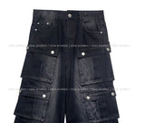 Fly Parachute Pocket Denim Pants