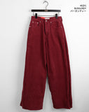 Hackett Side Folding Pintuck Corduroy Long Wide Pants