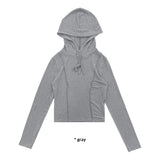 STRAP CROPPED HOOD TOP