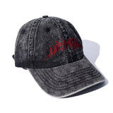 MASSMETAL LOGO WASHED DYING BALL CAP