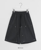 [Unisex] Bemensi Rivet Banding Bermuda Pants