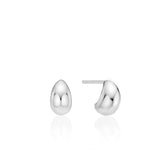 H Edition Silver Off-Drop Hoop Earrings