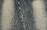 Number Washing Wide Denim Pants