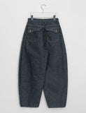 Tenden Stud Raw Denim Balloon Wide Pants
