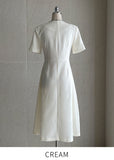 Nello Tweed Color Matching Short Sleeve One Piece