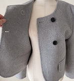 Rutel Wool Two-Button Handmade Short Jacket
