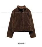 Hug Wool High Neck Short Coat
