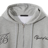 Ove Lettering Semi-Crop Hood Zip-Up