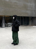 Green Corduroy Corduroy String Pants