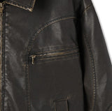 Rotten washed vintage leather jacket