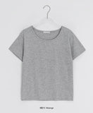 Sarun Color Layered Basic Round Short Sleeve Tee