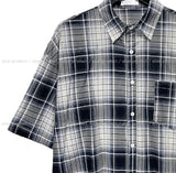 Mid-checkered Overfit Short-Sleeved Shirt