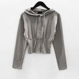 Tonbeu snap hooded cardigan