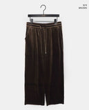 Minil Velvet Lace Banding Strap Wide Fit Training Long Pants