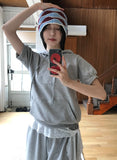 DOUBLE ♡ HALF HOOD T