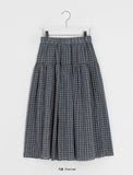 Heyo Check Banding Long Skirt