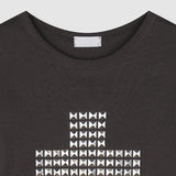 Metallic Cross Slim Short Sleeve