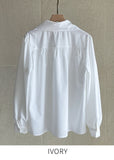 Daymu Tie Shirring Blouse