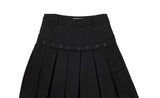 Inkku Midi Pleated Eyelet Skirt Pants