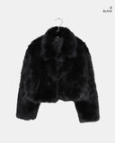 Naru Duffle Button Fur Short Jacket