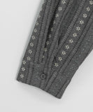 Hedint Vintage Flower Long Sleeve Overshirt