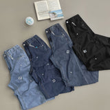Cooling Tencel Cut Summer Banding Thin Wide Denim Pants