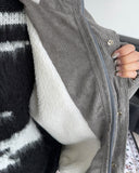 Deuce fleece corduroy hooded jacket
